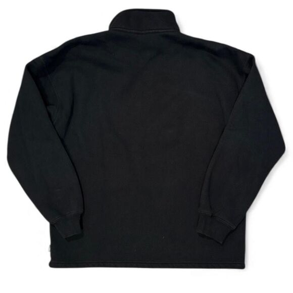 Rip Curl Sweater Mens S Black Quarter Zip Fleece Surf Pullover Logo Sweatshirt - Picture 2 of 8